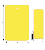 Product#6080 / yellow Tag Size: 4? x 6?