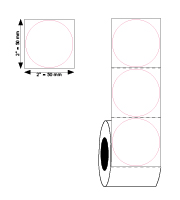Product#6162 050050 80 circle Label Size: 50 mm x 50 mm